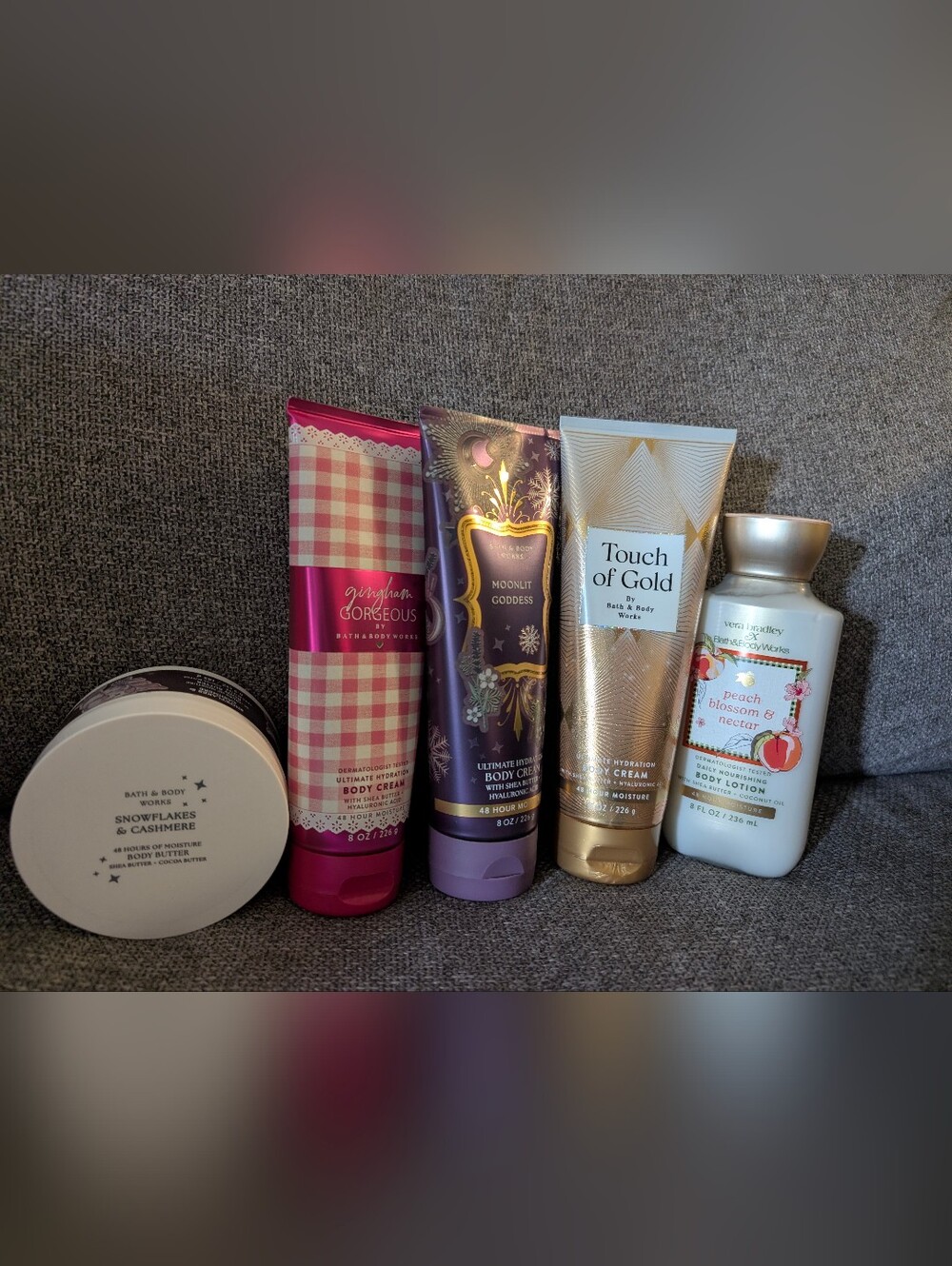 Bath & Body Works Pink, Purple, Gold & White Body Lotions & Creams Bundle